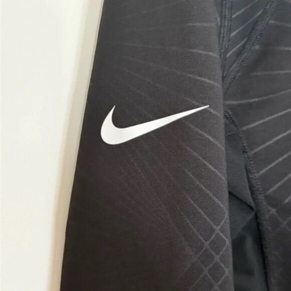 Nike Pro Hyperwarm Black Patterned Half-Zip Pullover Size XL - Picture 3 of 7